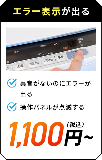 エラー表示がでる